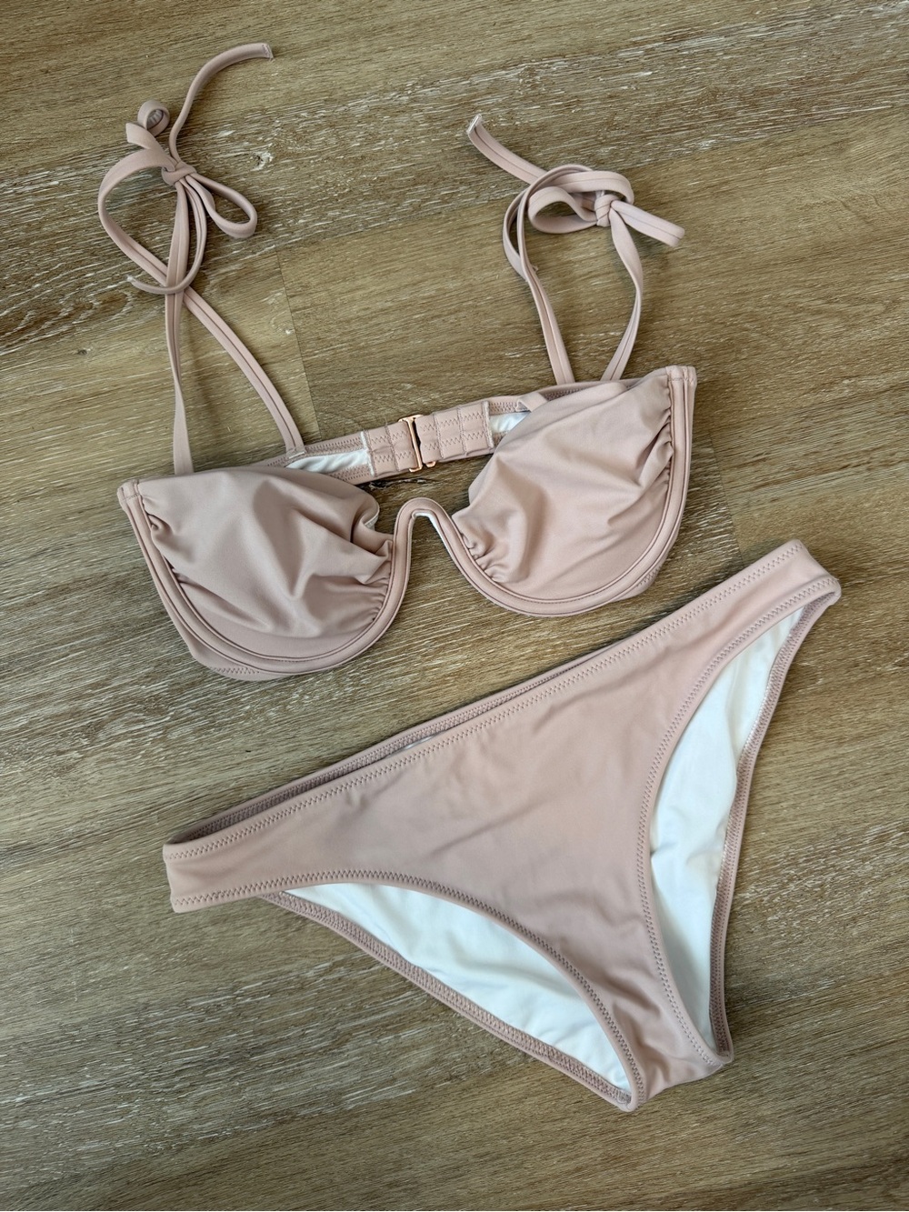 Shade & Shore Bikini Two Piece Nude 32B Small